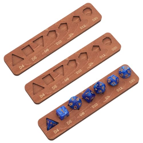 BENECREAT plateaux dés bois chameau 190mm 3 pièces