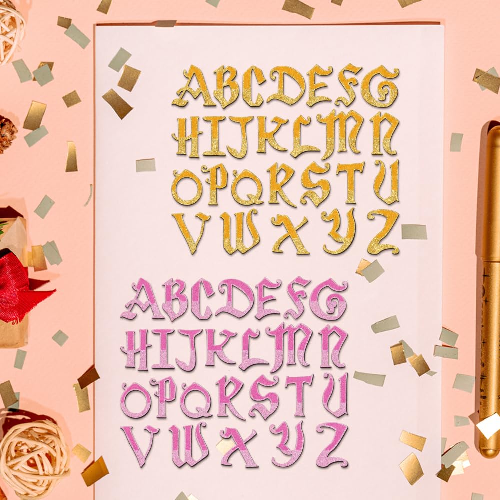 BENECREAT matrice de découpe alphabet vintage 26 lettres