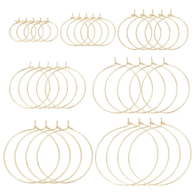 BENECREAT Crochets Perle boucle oreille 54 pcs doré