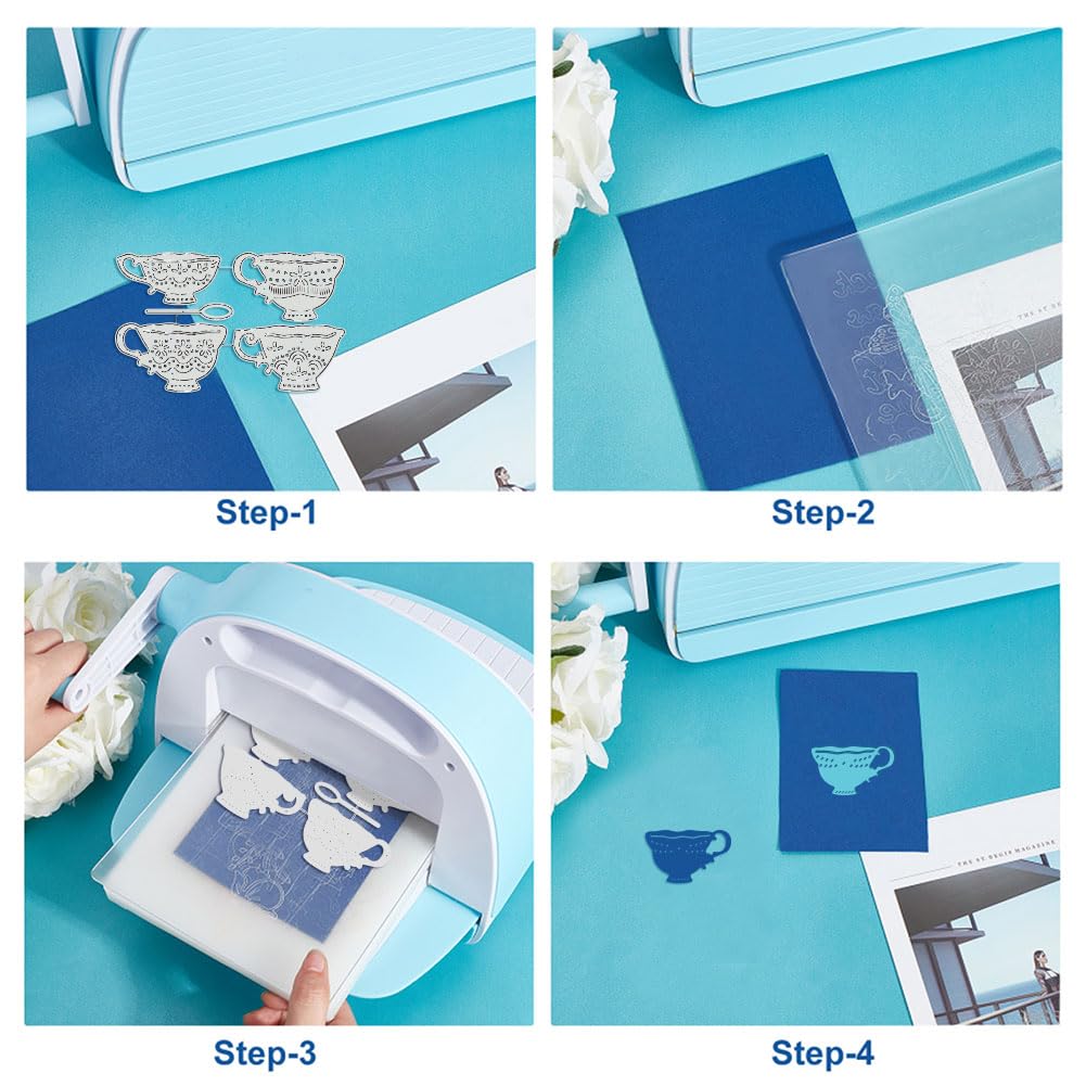 BENECREAT Tasse à Thé Rétro dies découpe scrapbooking acier