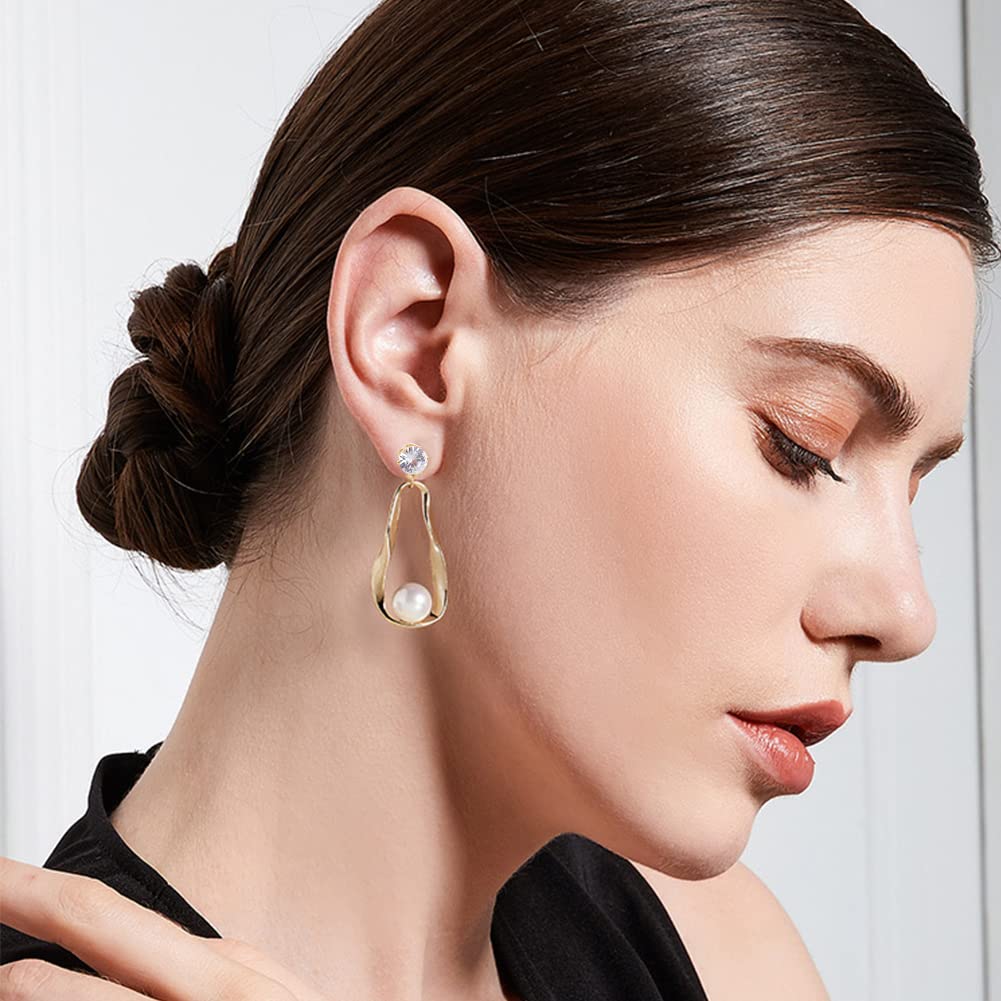 BENECREAT Clous d’oreilles plaqué or 14K zircon 12 paires