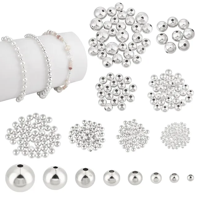 BENECREAT Perles intercalaires laiton argent 925 283pcs
