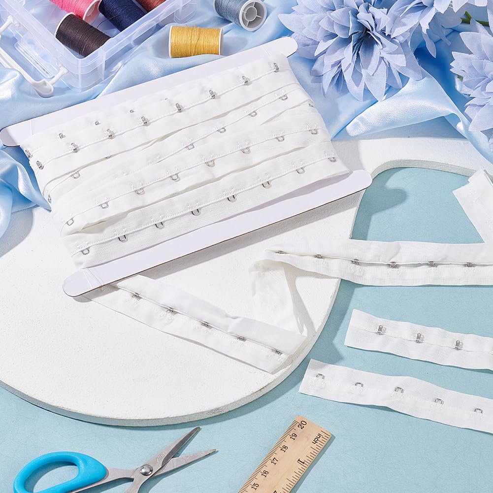 BENECREAT Ruban Crochet Œillet Coton Blanc 5,7m 25mm