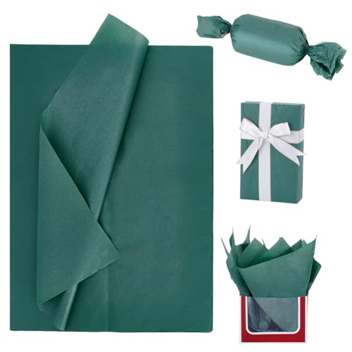 BENECREAT Papier de Soie Vert 50x35cm 150 Feuilles Emballage