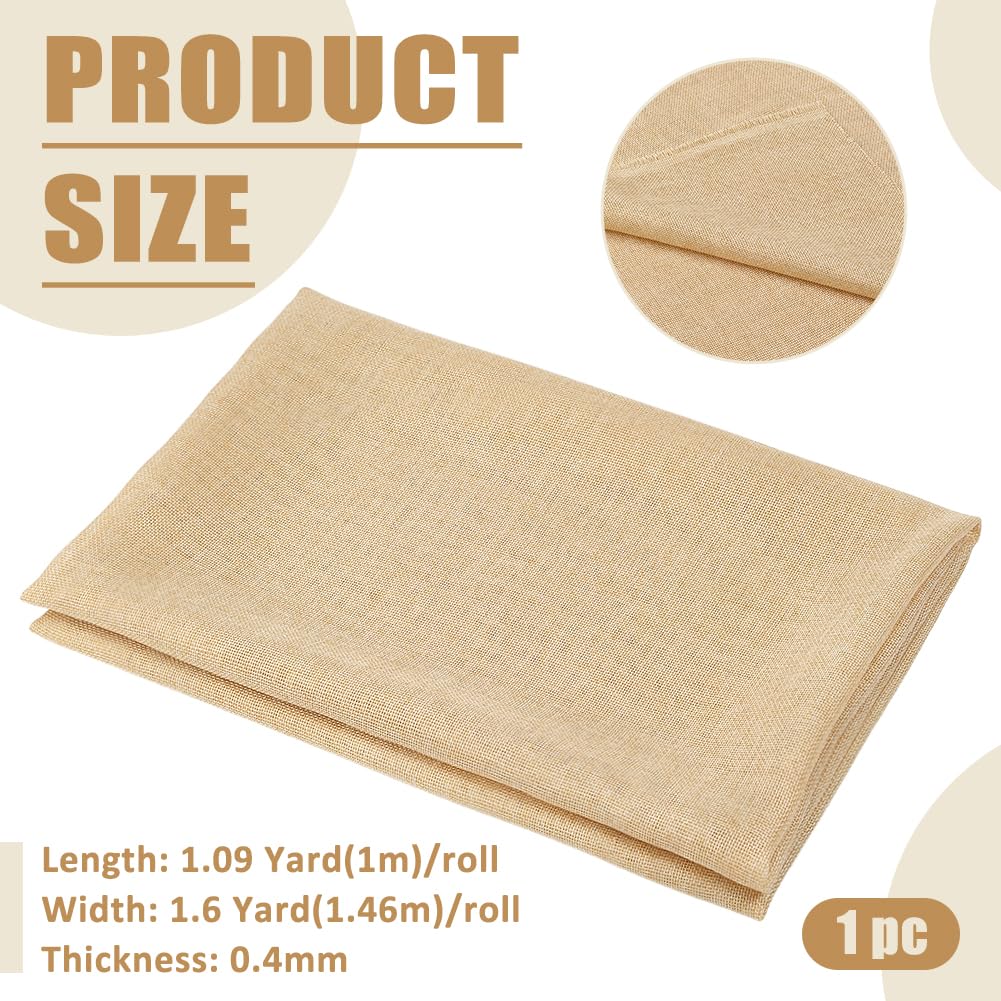 BENECREAT Tissu Grille Haut-Parleur Lin Mocassin 1x1,46 m