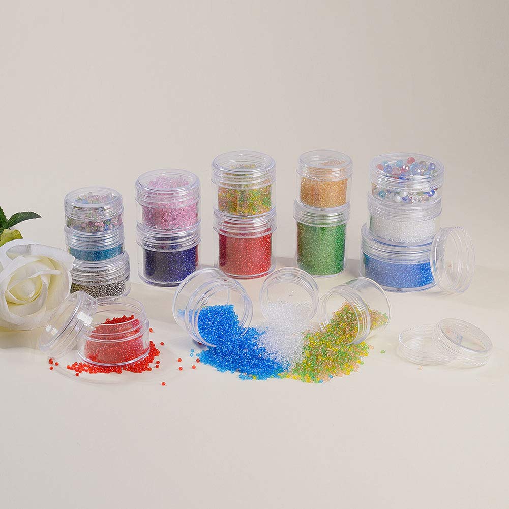 BENECREAT Pots Plastique 20 ml Lot 30 Couvercle à Vis