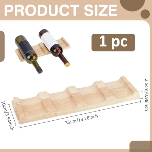 BENECREAT support bouteilles vin bois 4 places 35cm