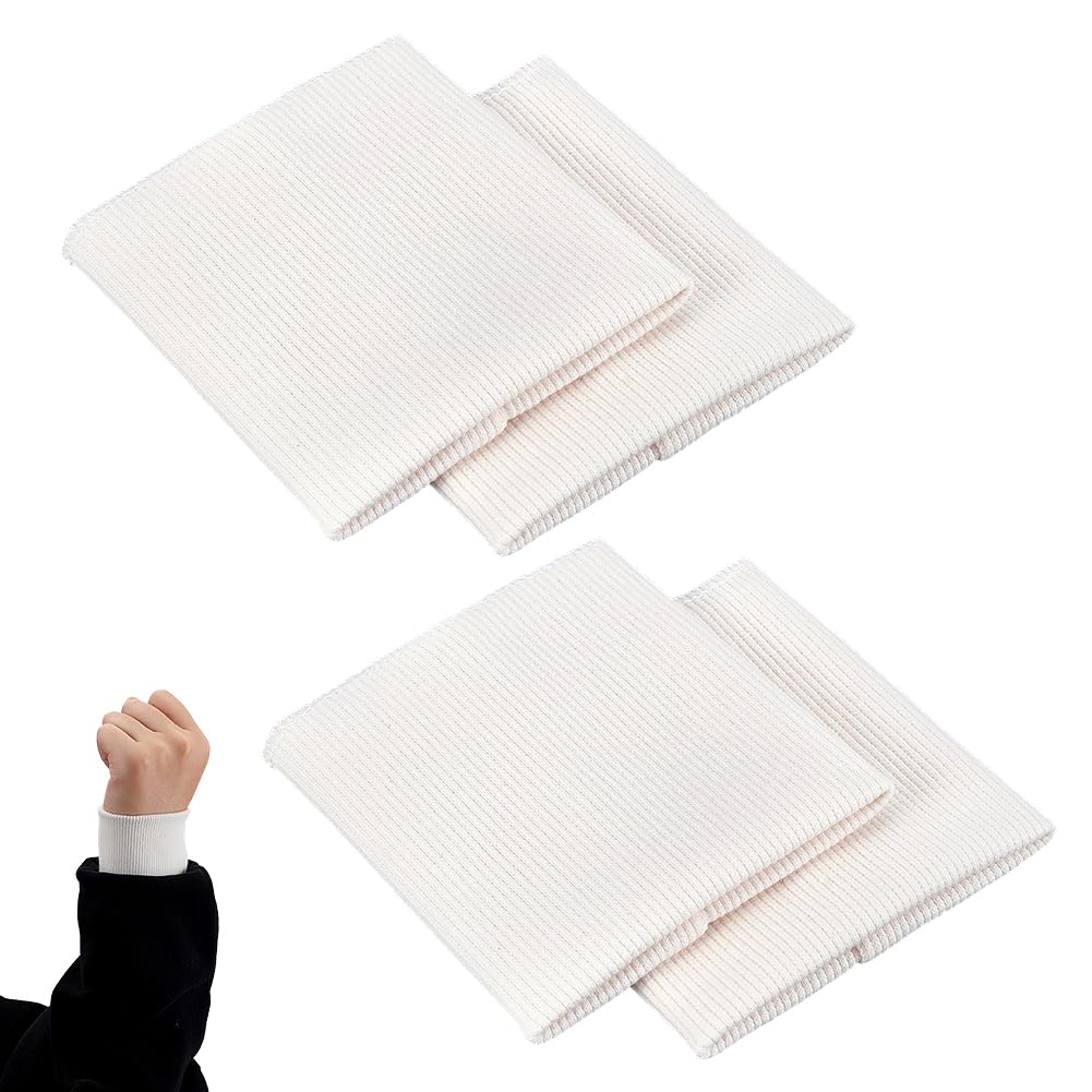 BENECREAT Manchettes Côtes Tricoté Polyester Mastic 4 pcs