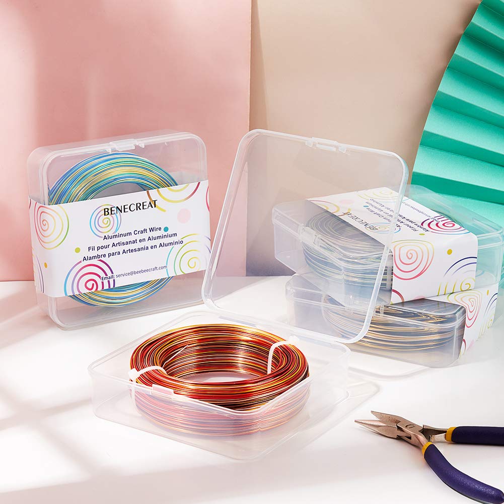 BENECREAT Fil Aluminium Bijoux 1mm 93m 5 Couleurs