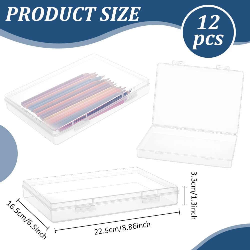 BENECREAT boîte plastique transparente 22,5cm lot 12 rigide