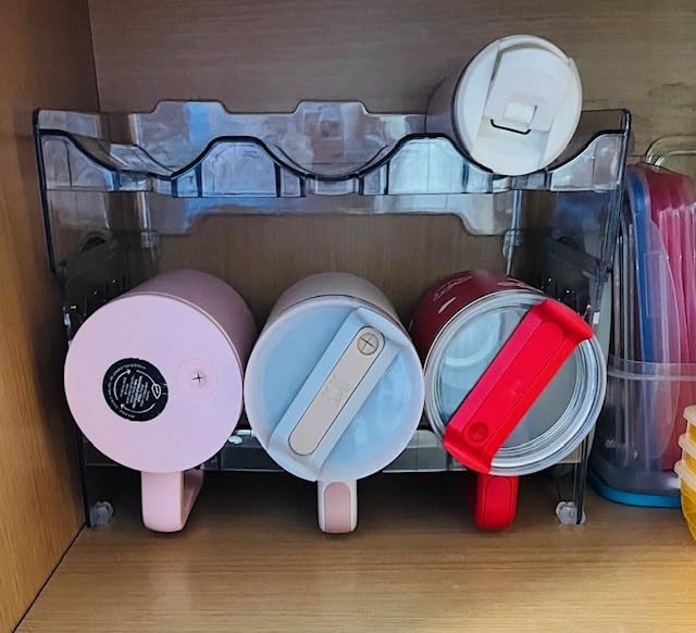 JYPS Porte-bouteilles empilable 3 niveaux 9 bouteilles transparent