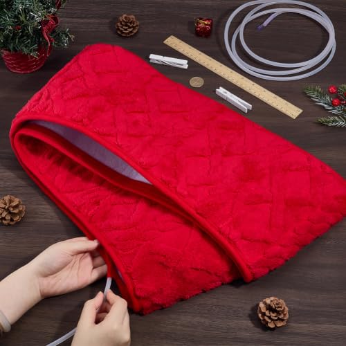 BENECREAT Collier Pied Sapin Noël Rouge Pliable 72cm