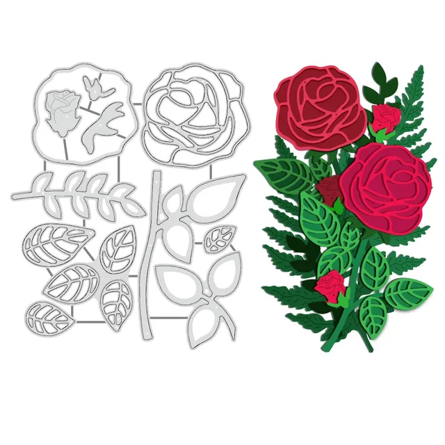 BENECREAT Matrice Découpe Métal Bouquet Roses Scrapbooking