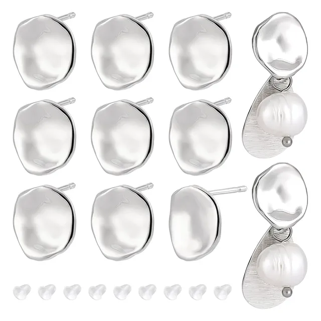 BENECREAT Clous Oreilles Platine 11,5x10mm Lot 52 Laiton