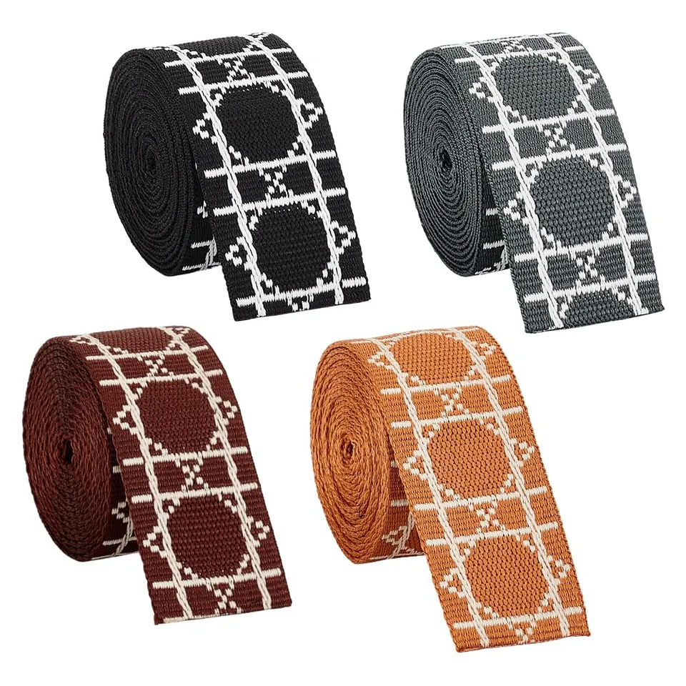 BENECREAT ruban jacquard losange 38mm 4 rouleaux couture