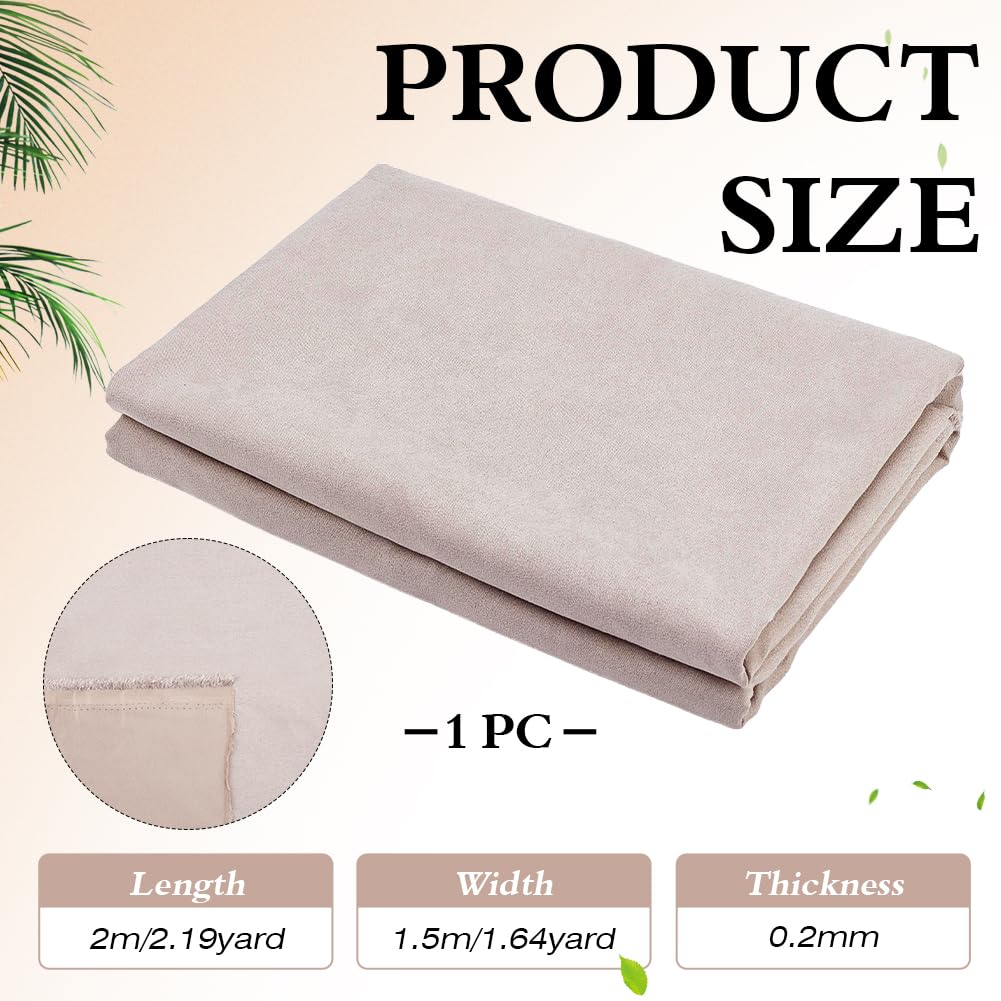 BENECREAT tissu suédine grise 2x1,5 m polyester 0,2 mm