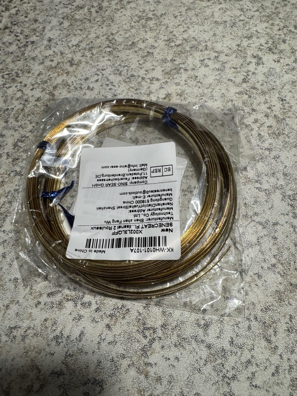 BENECREAT fil laiton demi-rond bijoux 1,5mm 6m