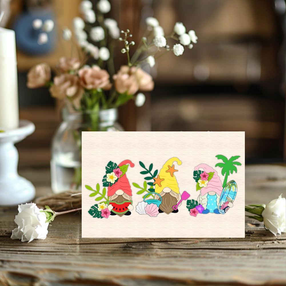 BENECREAT Dies Gnome Été Tropical Scrapbooking 12x16,8 cm