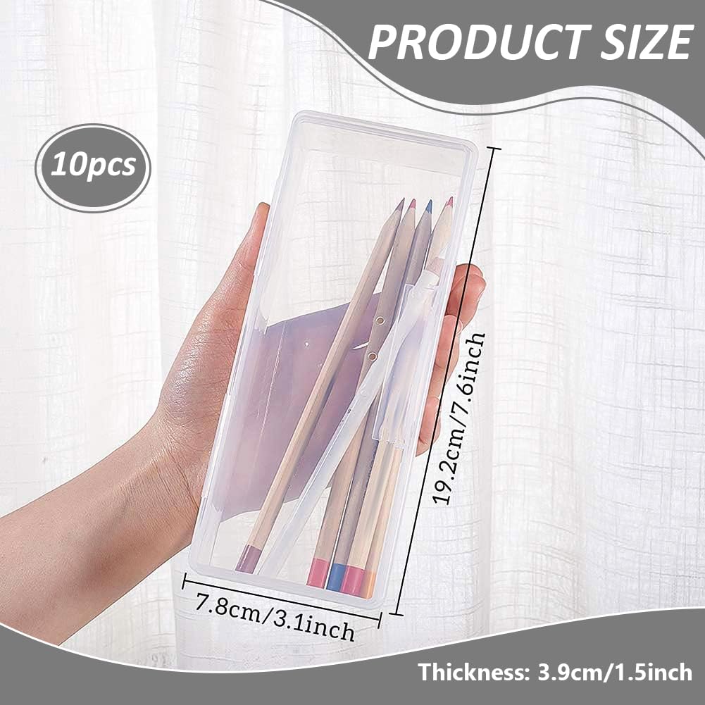 BENECREAT Boîtes rangement transparentes 19,2cm 10 pcs