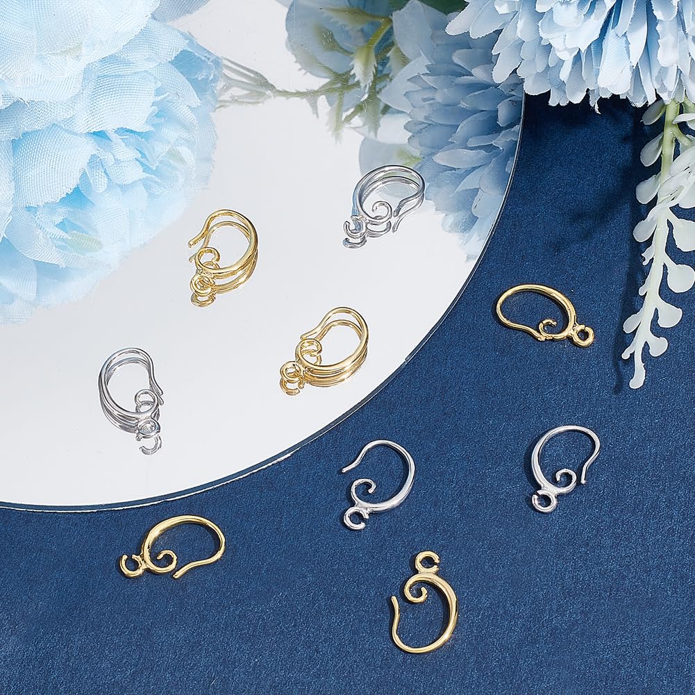 BENECREAT Crochets Boucles d'Oreilles Doré 40 pcs