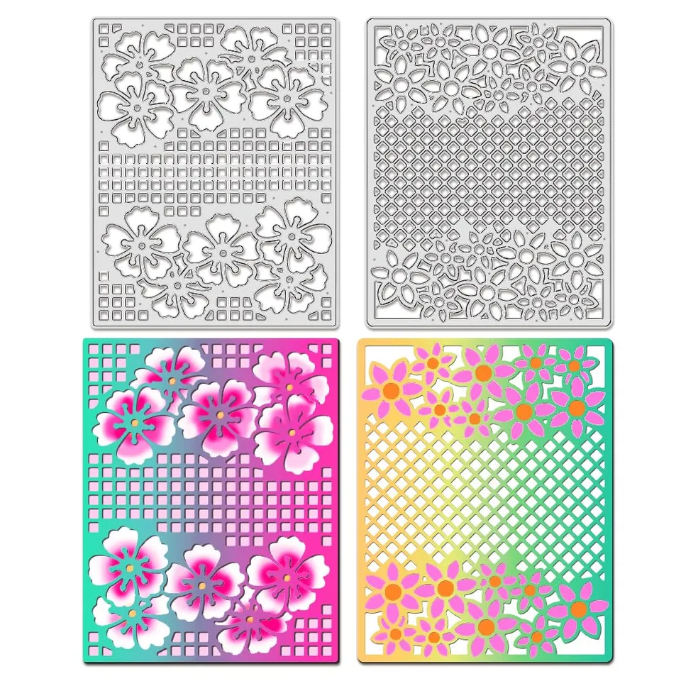 BENECREAT Printemps Fleurs matrice découpe 2 pcs acier