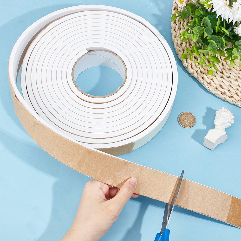 BENECREAT 40x6mm bande mousse étanchéité blanche 5m
