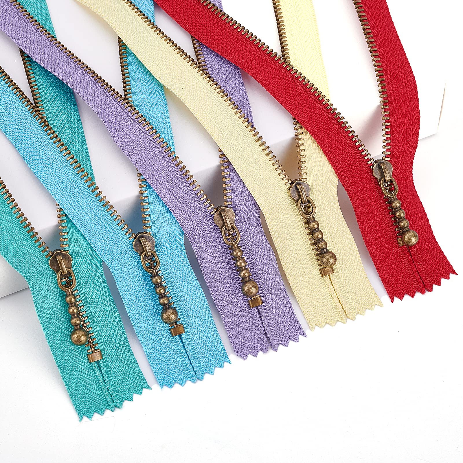 BENECREAT Fermeture Éclair Nylon 24cm 10 Couleurs x20