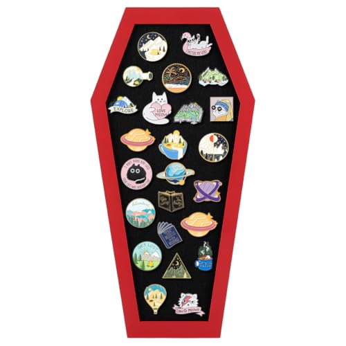 BENECREAT tableau feutrine cercueil rouge foncé 40x20cm