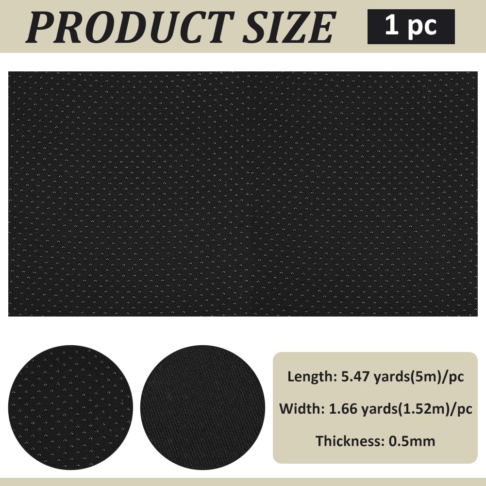 BENECREAT tissu sous-tapis antidérapant noir 5 m