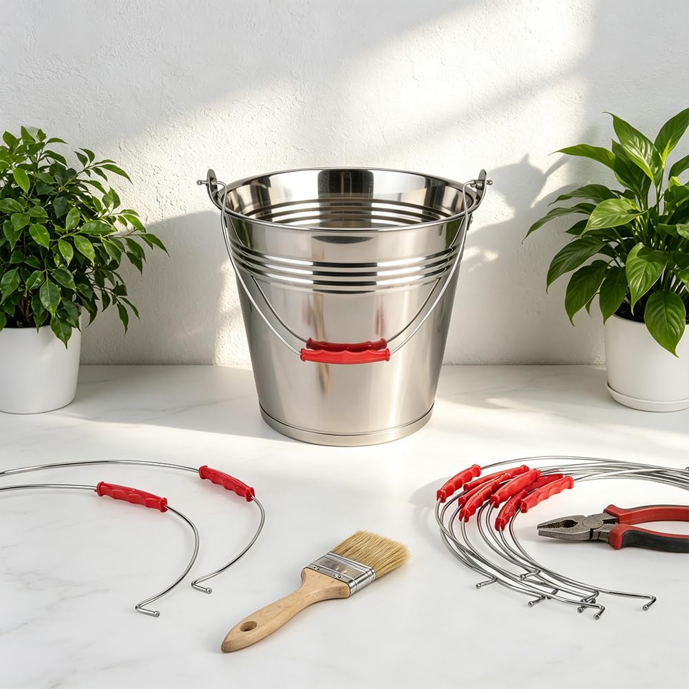 BENECREAT Poignée Seau Inox 155mm Lot 10 Plastique