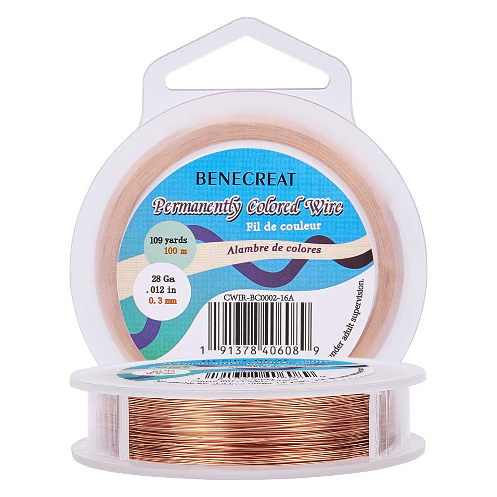 BENECREAT fil cuivre nu 18Gauge 1mm 10m bijoux
