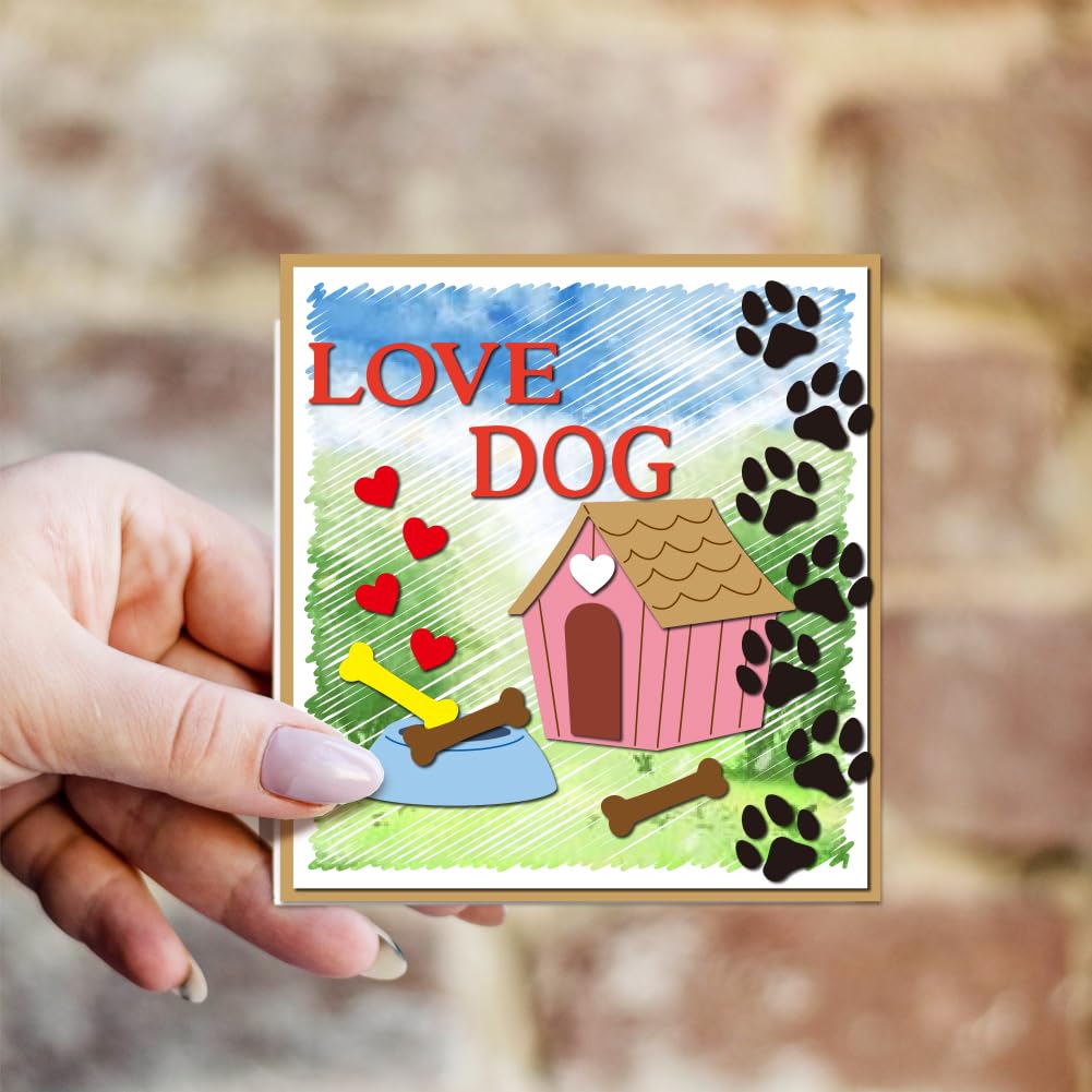 BENECREAT LOVE DOG matrices découpe métal chien 11x18 cm