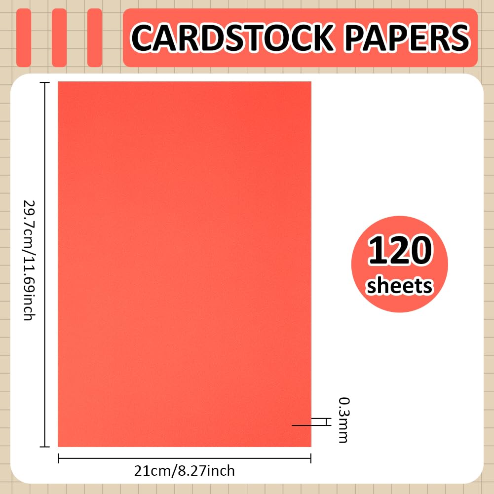 BENECREAT Papier Cartonné Rouge A4 200g Lot de 120