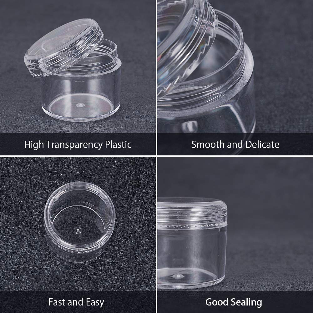 BENECREAT Pots Plastique 20 ml Lot 30 Couvercle à Vis