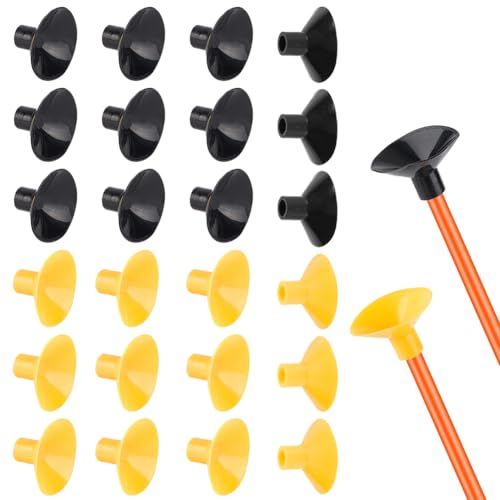BENECREAT Ventouses Tir Arc 32,5x17mm 24pcs Noir Jaune