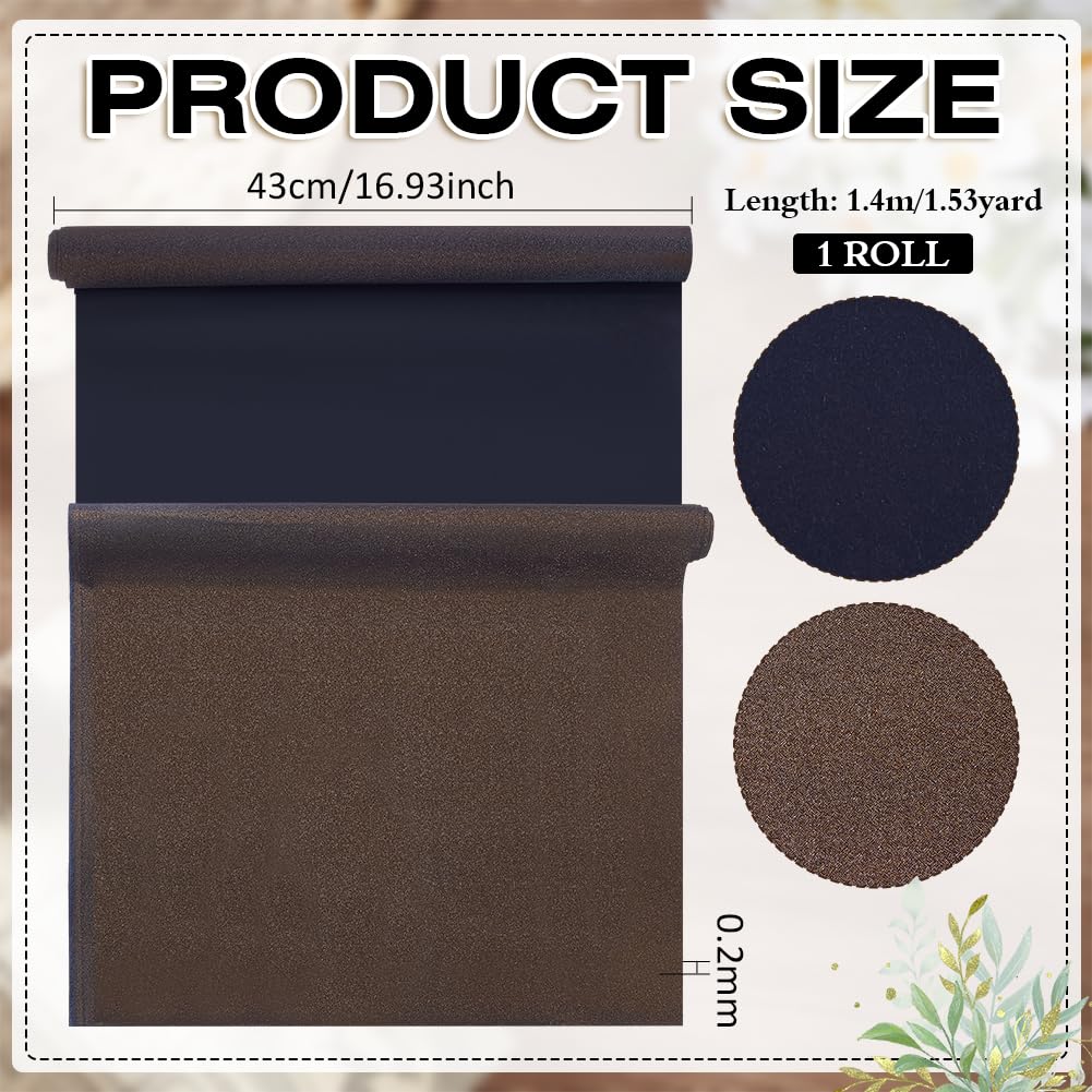 BENECREAT toile de reliure 140x43 cm brun noix de coco pailletée