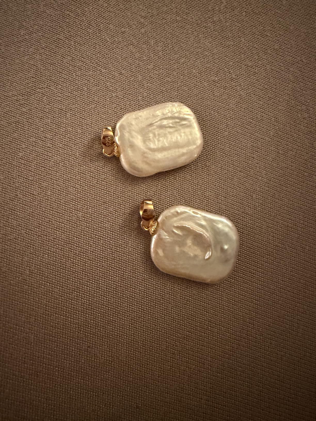 BENECREAT Pendentifs perles baroques nacre 23mm lot 2
