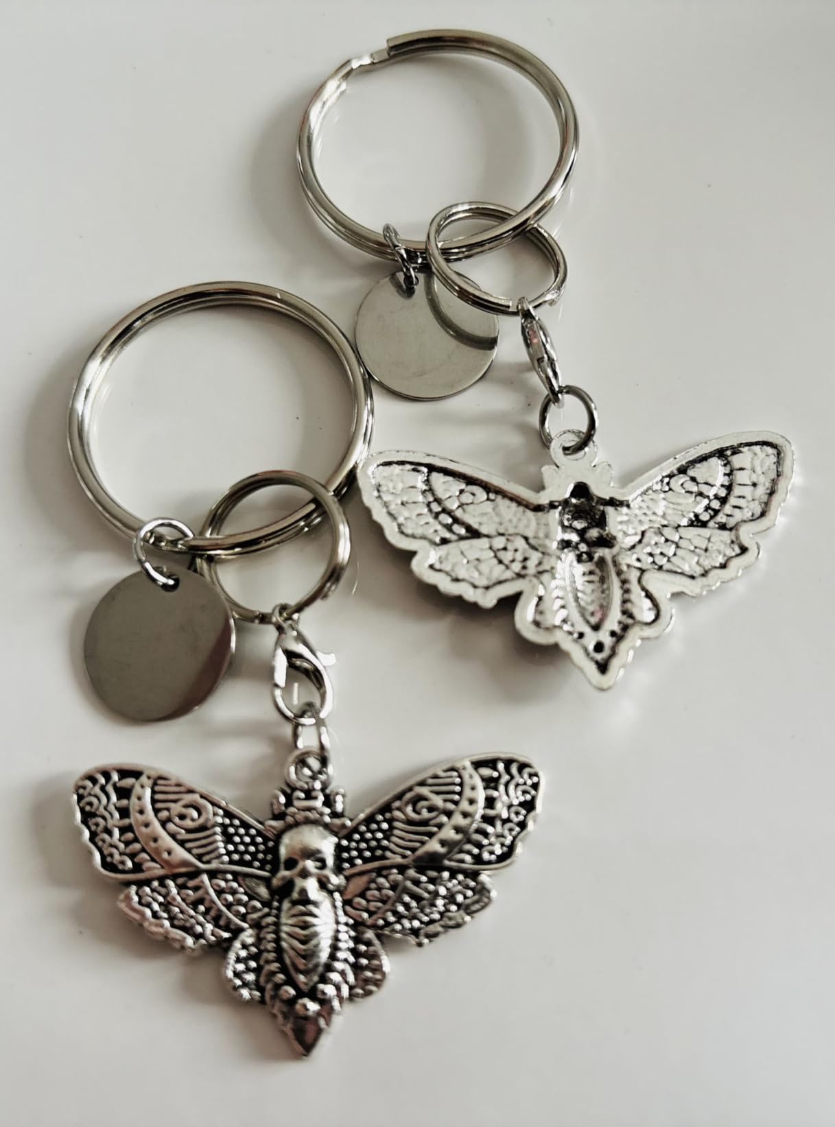BENECREAT Luna Gothique Papillon porte-clés lot 16 argent antique