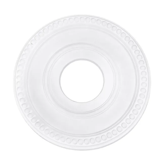 BENECREAT Rosace plafond polyuréthane blanc 317mm trou 99mm
