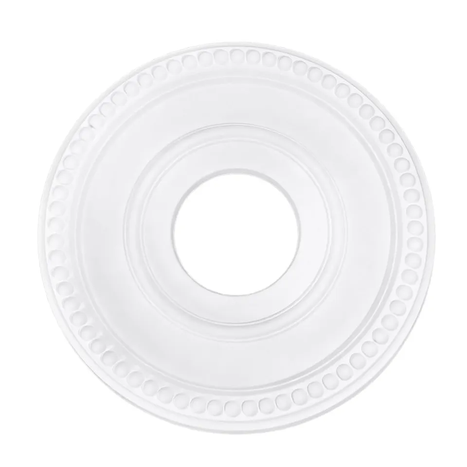 BENECREAT Rosace plafond polyuréthane blanc 317mm trou 99mm