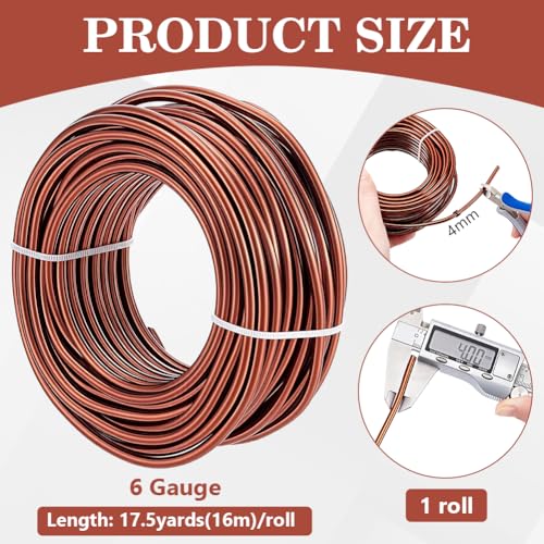 BENECREAT fil aluminium sienne 4mm 16m sculpture