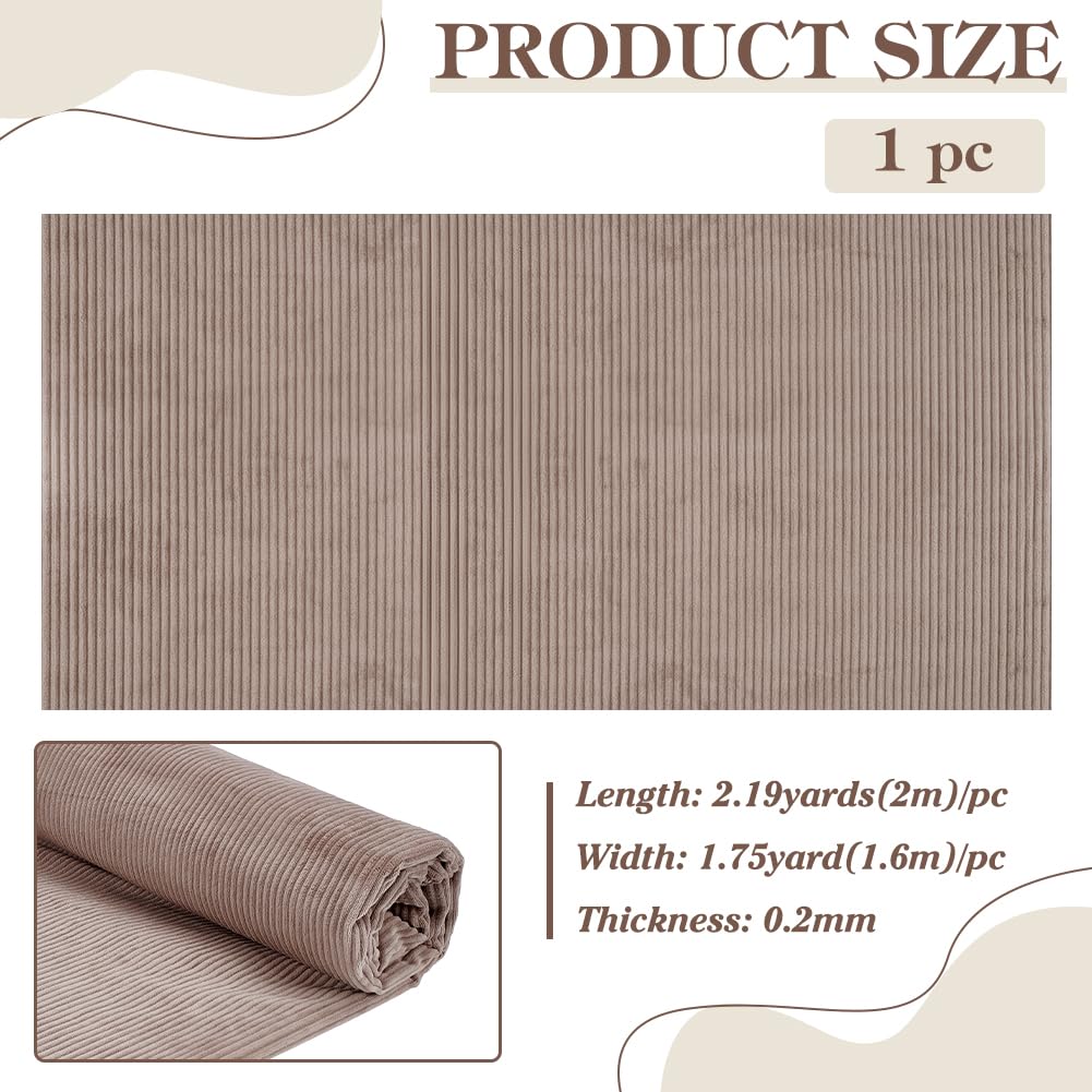 BENECREAT tissu flanelle rayures café 2 m 160 cm