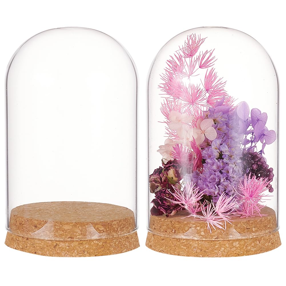 BENECREAT Lot 6 Bocaux Cloche Verre 64,5x70,5 mm Liège