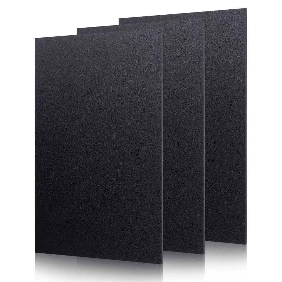 BENECREAT ABS feuilles plastique noires 30x20cm 3mm lot 3
