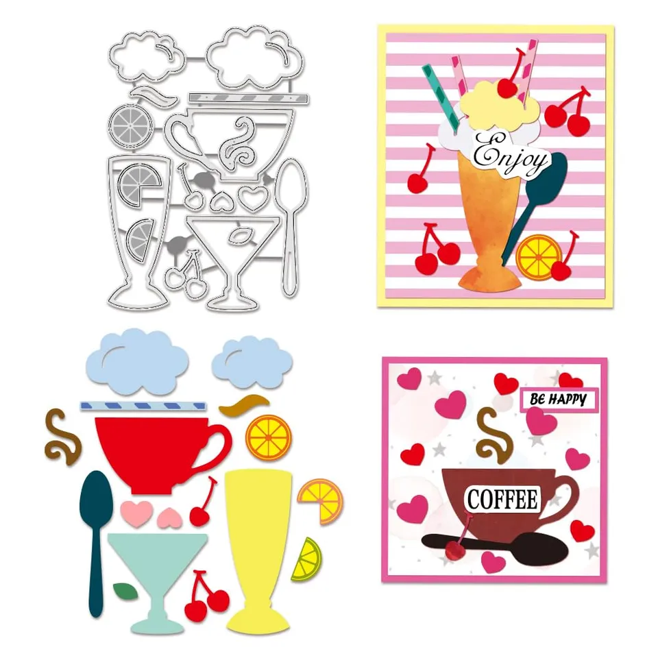 BENECREAT Tasses Café pochoir découpe métal gourmand