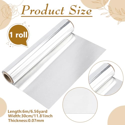 BENECREAT Rouleau Aluminium 6m x 300mm 0,07mm Déco