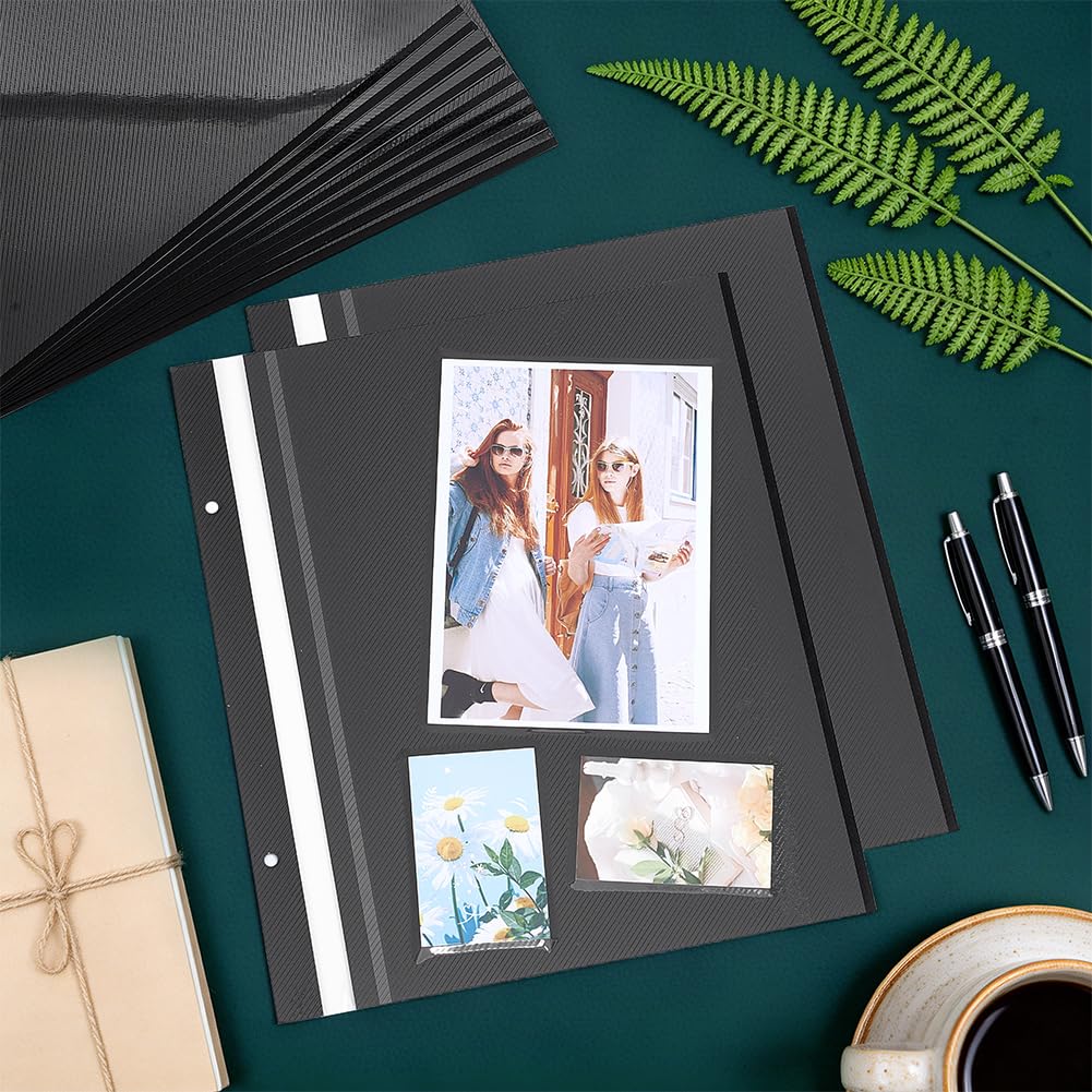 BENECREAT Pages Album Adhésives Noires 15 pcs 315mm