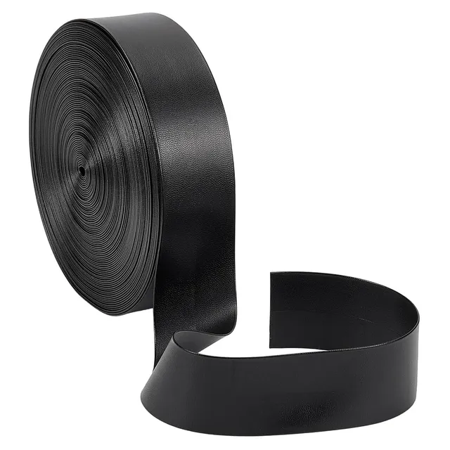 BENECREAT biais simili cuir noir 38mm 19,66m couture