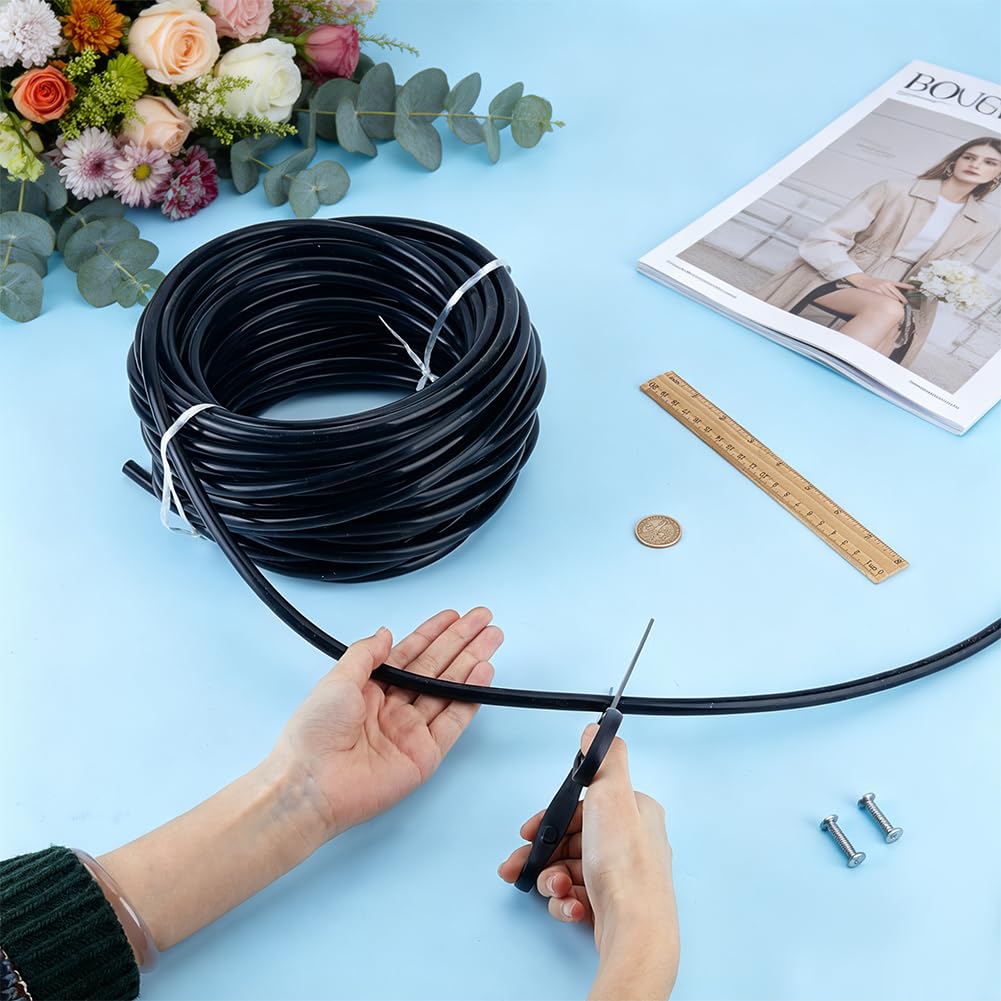 BENECREAT tuyau silicone noir 6x9mm 20m souple
