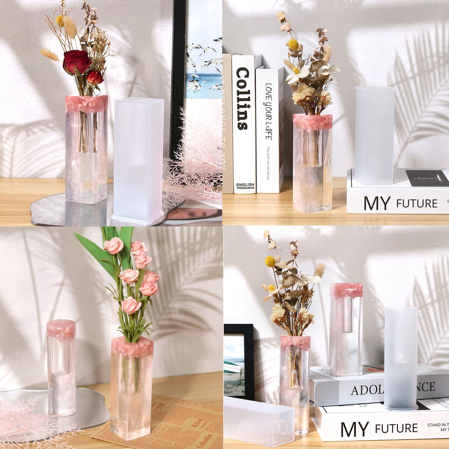 Cayway moule silicone vase cylindrique lot 2 résine 15,2 cm